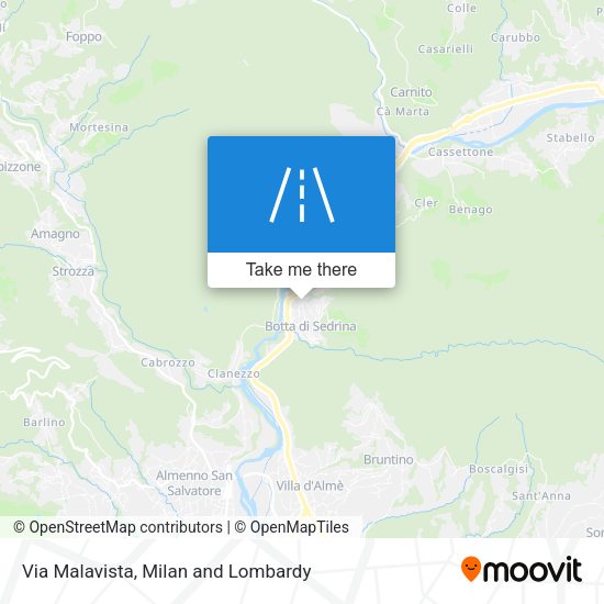 Via Malavista map