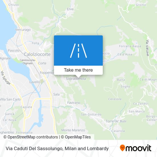 Via Caduti Del Sassolungo map