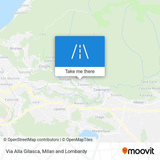 Via Alla Gilasca map