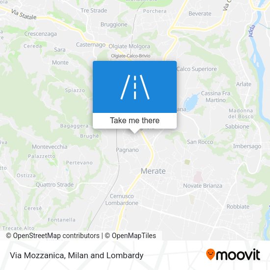 Via Mozzanica map