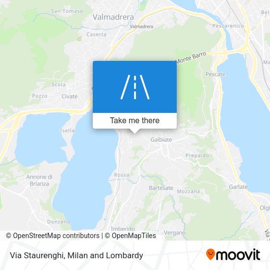 Via Staurenghi map