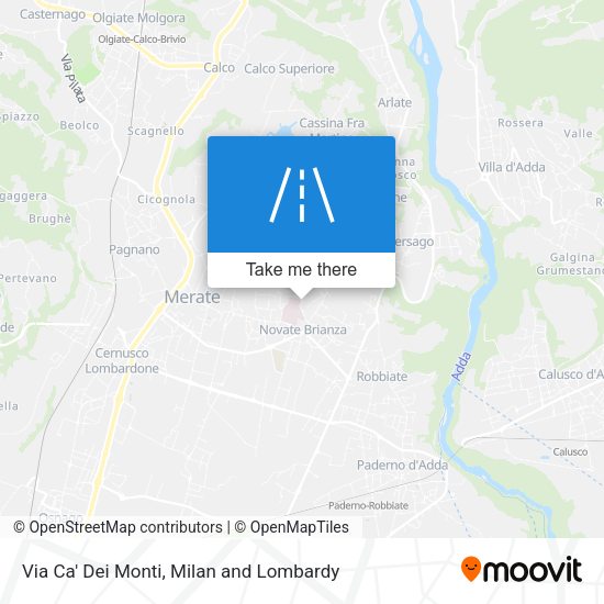Via Ca' Dei Monti map