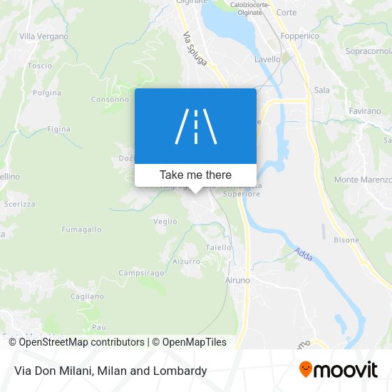 Via Don Milani map