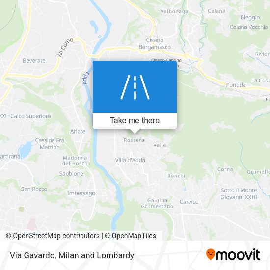 Via Gavardo map