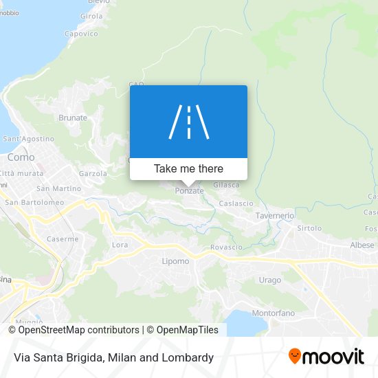 Via Santa Brigida map