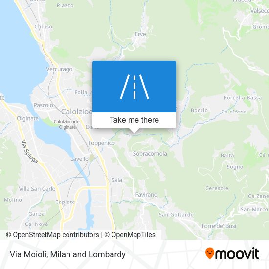 Via Moioli map