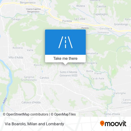 Via Boarolo map