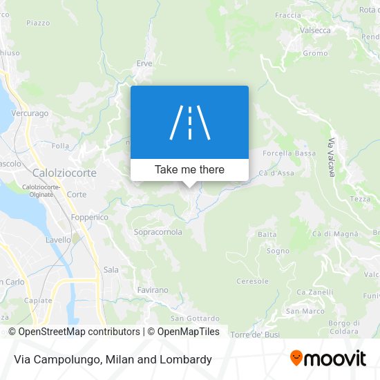 Via Campolungo map