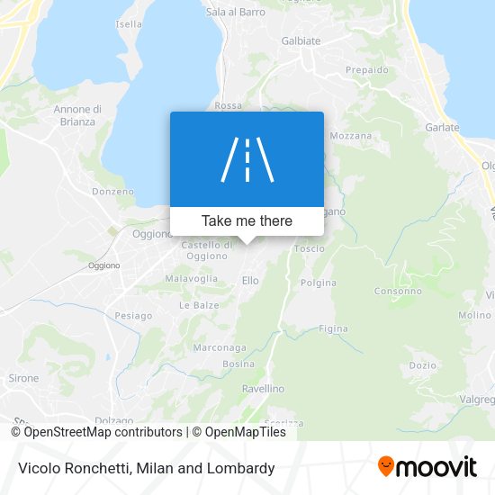 Vicolo Ronchetti map