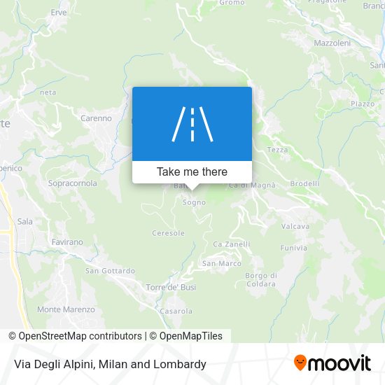 Via Degli Alpini map