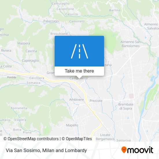 Via San Sosimo map