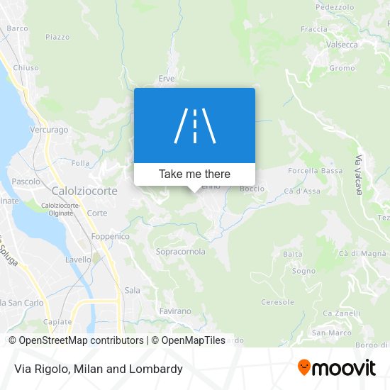 Via Rigolo map
