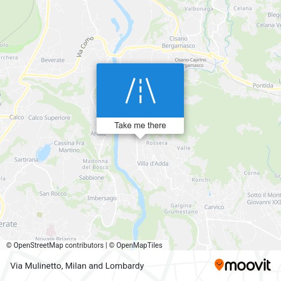 Via Mulinetto map