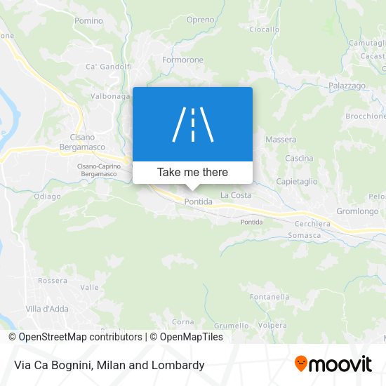 Via Ca Bognini map