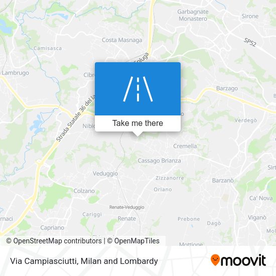 Via Campiasciutti map