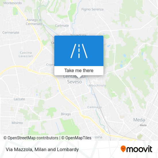 Via Mazzola map