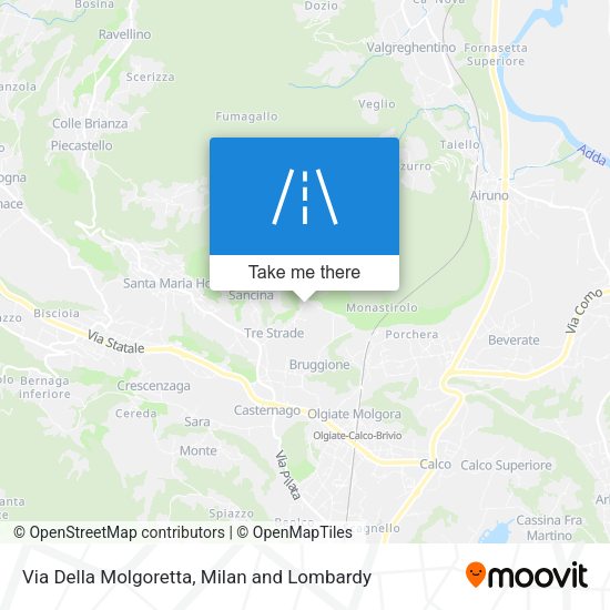 Via Della Molgoretta map