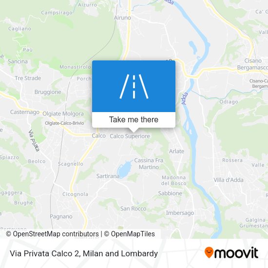 Via Privata Calco 2 map
