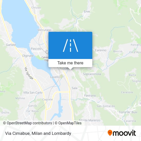 Via Cimabue map