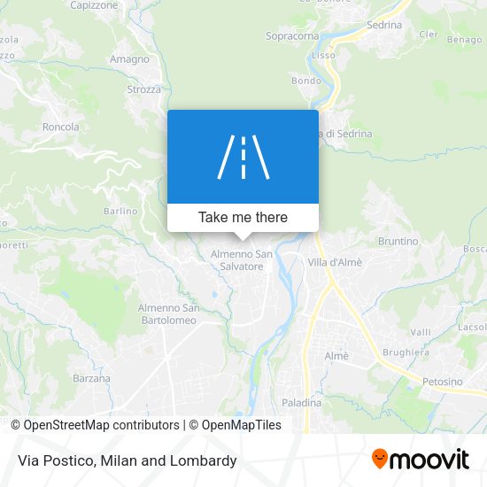 Via Postico map