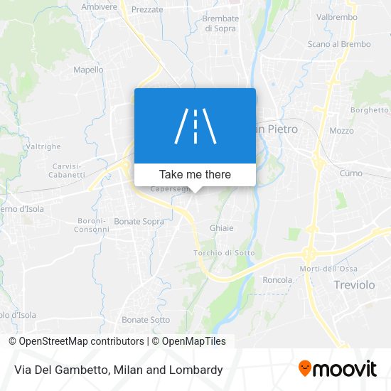 Via Del Gambetto map