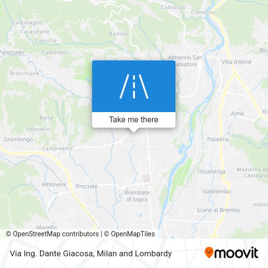 Via Ing. Dante Giacosa map