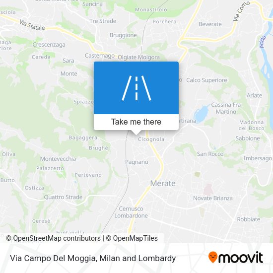 Via Campo Del Moggia map