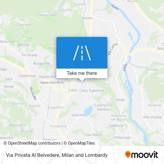 Via Privata Al Belvedere map