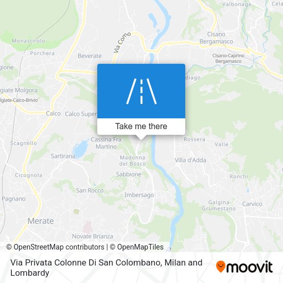 Via Privata Colonne Di San Colombano map