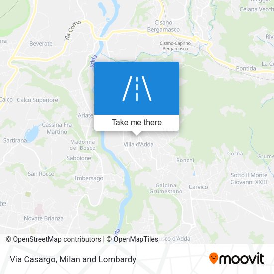 Via Casargo map