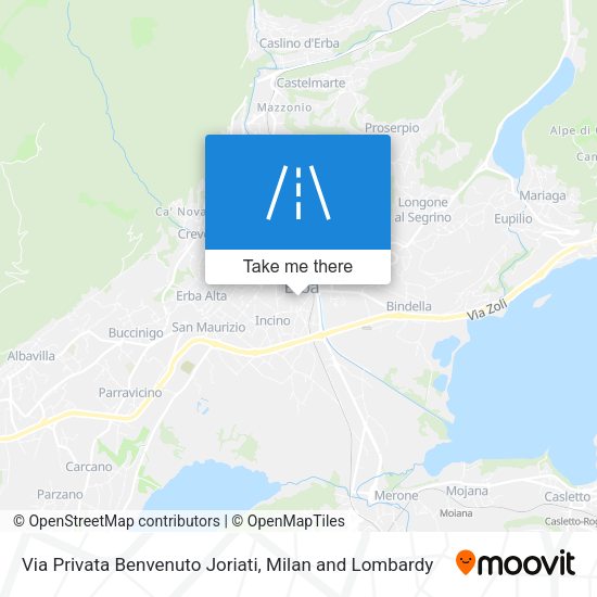 Via Privata Benvenuto Joriati map