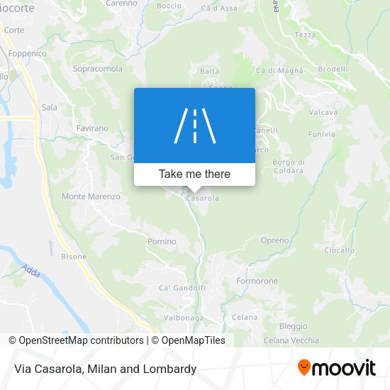 Via Casarola map