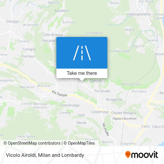 Vicolo Airoldi map