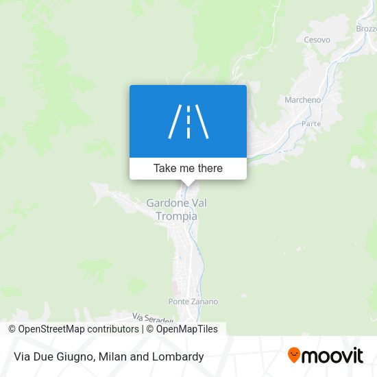 Via Due Giugno map