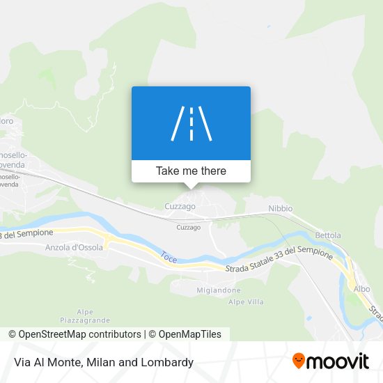 Via Al Monte map
