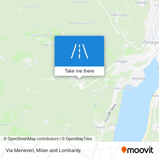 Via Meneveri map
