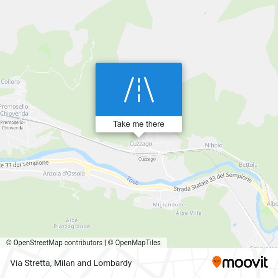 Via Stretta map