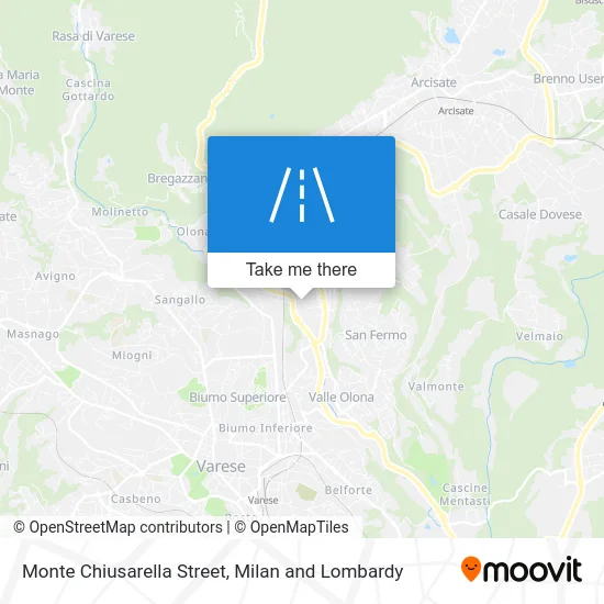 Monte Chiusarella Street map