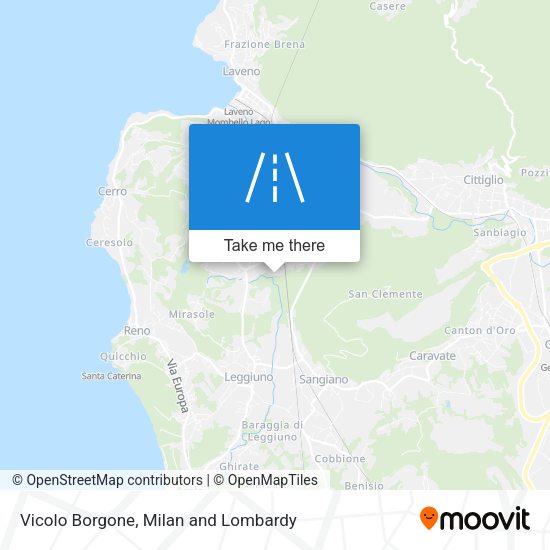 Vicolo Borgone map