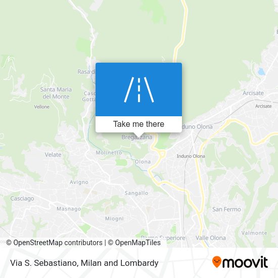 Via S. Sebastiano map