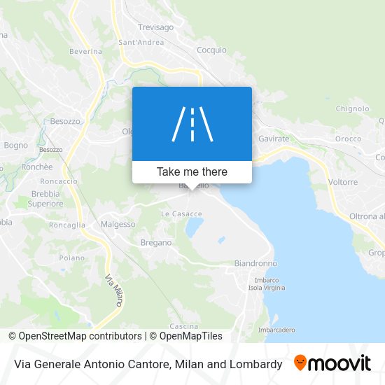Via Generale Antonio Cantore map
