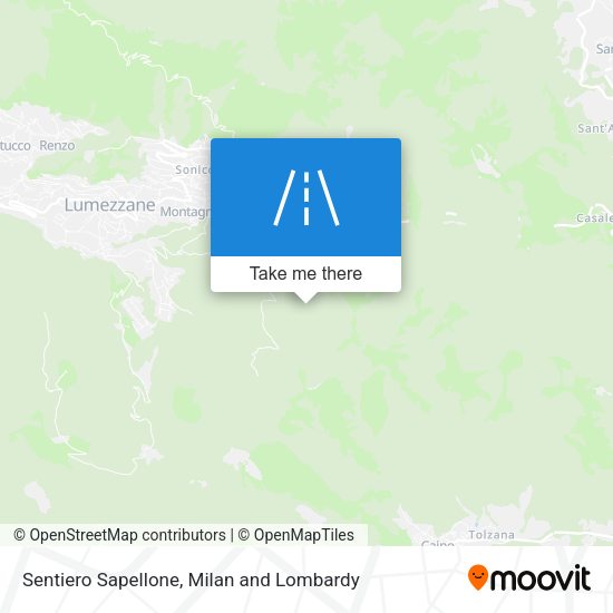 Sentiero Sapellone map