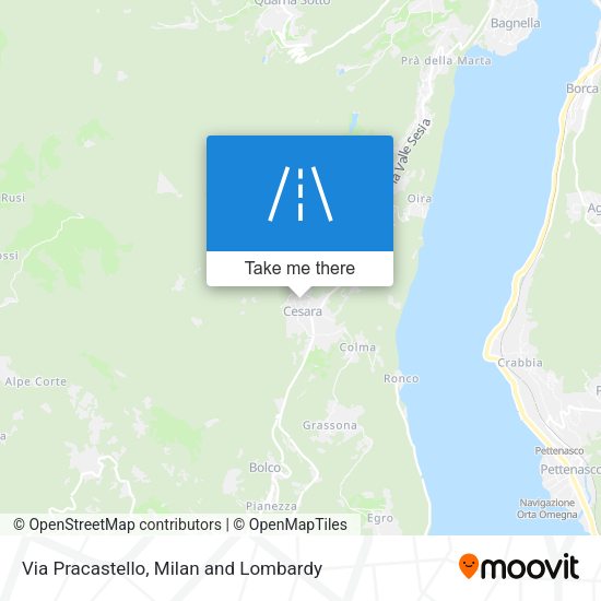 Via Pracastello map