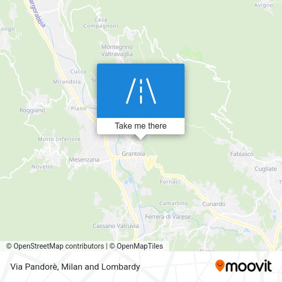 Via Pandorè map
