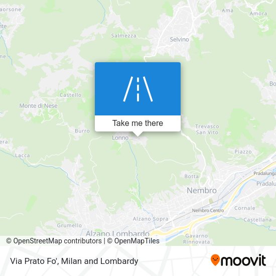Via Prato Fo' map