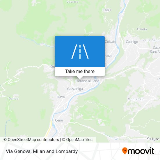 Via Genova map