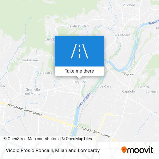 Vicolo Frosio Roncalli map