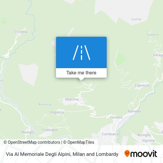 Via Al Memoriale Degli Alpini map
