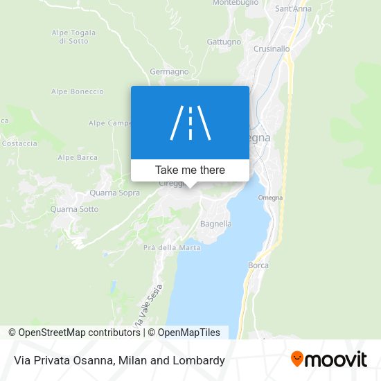Via Privata Osanna map