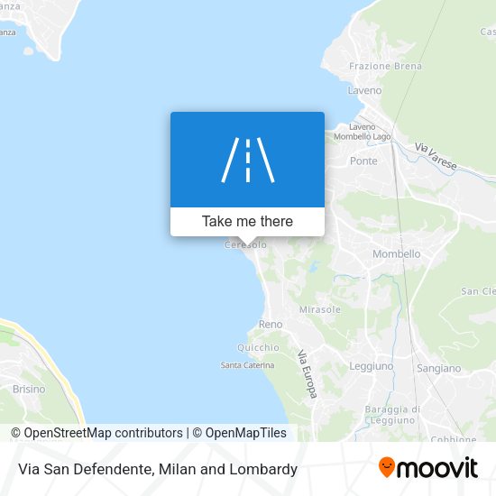 Via San Defendente map